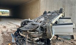 İstanbul-İzmir Otoyolu'nda otomobil şarampole devrildi