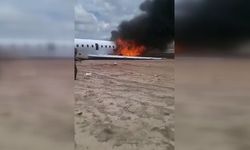 Bakanı taşıyan uçak pistten çıktı