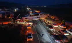 45 tonluk yat trafiği kilitledi