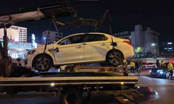 D-100’de makas atan otomobil takla attı