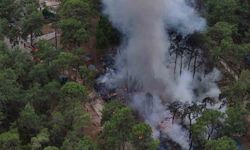 Fethiye’de karavanda çıkan yangın ormana sıçradı