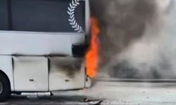 Gaziantep’te yolcu otobüsünde çıkan yangını itfaiye söndürdü