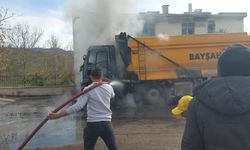 Bursa'da hafriyat kamyonu küle döndü