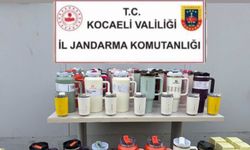 Kocaeli’de piyasa değeri yüksek ünlü markaya ait 100 termos ele geçirildi