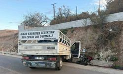 Motosiklet ile kamyonet çarpıştı: 1 ölü