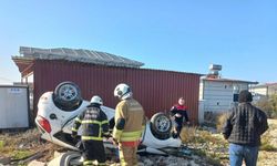 Samandağ’da takla atan otomobilin sürücüsü yaralandı