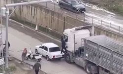 Samsun’da tır şoförüne sopayla saldırdılar