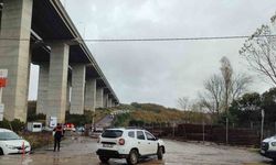 Sarıyer’de Kilyos tüneli inşaatında yağış nedeniyle yol çöktü