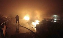 Sorgun’da semt pazarında yangın