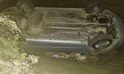 Tokat'ta otomobil su kanalına düştü: 1 yaralı