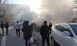 Yanan kamyonete ilk müdahaleyi vatandaşlar yaptı