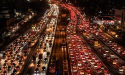 İstanbul'daki trafik yoğunluğu havadan görüntülendi