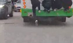 Bursa'da lise öğrencilerinin tehlikeli yolculuğu