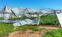 Hortum nedeniyle seralar hasar gördü