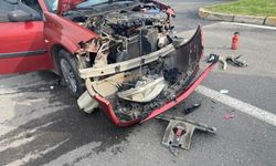 Nilüfer OSB’de korkunç kaza: Araç hurdaya döndü