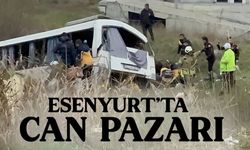 Esenyurt'ta facia! Servis midibüsü şarampole yuvarlandı: Ölü ve yaralılar var