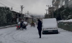 Bursa yeni yılın ilk günü beyazlara büründü: İşe ATV araçları ile gittiler