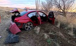 Aksaray'da otomobil şarampole düştü: 3 yaralı