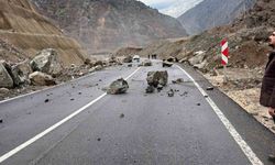 Artvin-Şavşat Karayolu'nda heyelan