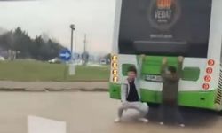 Bursa'da tehlikeli yolculuk