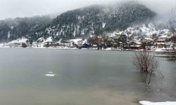 Çubuk gölü buz tuttu