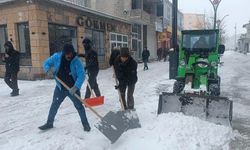 Diyadin'de karla mücadele çalışmaları devam ediyor