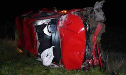 Edirne'de otomobil takla attı: 1'i ağır 2 yaralı