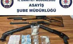 Gaziantep'te 4 adet ruhsatsız tüfek ile uyuşturucu madde ele geçirildi: 4 gözaltı