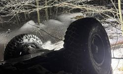 Bursa'da karlı havada kontrolden çıkan cip uçuruma yuvarlandı