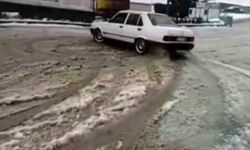 Karda drift keyfi pahalıya patladı