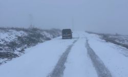 Kavaklıdere'de araçlar karda mahsur kaldı