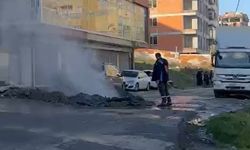 Kazı sırasında delinen doğal gaz borusu nedeniyle faciadan dönüldü