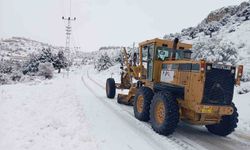 Mersin'in yüksek kesimlerinde karla mücadele sürüyor