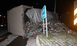 Ordu'da çöp kamyonu devrildi: Sürücü yaralandı