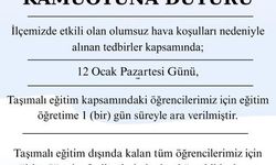 Şarköy'de taşımalı eğitime bir gün ara verildi