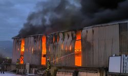 Hatay'da lastik deposunda yangın