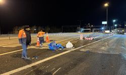 Ters yönde ilerleyen otomobil bariyere çarptı