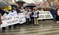 Emekliler yağmur altında ses yükseltti, Sarıbal destek verdi