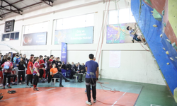 Spor festivalinde spor tırmanış branşı büyük heyecana sahne oldu
