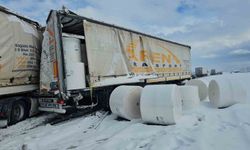 Adilcevaz'da tırlar çarpıştı