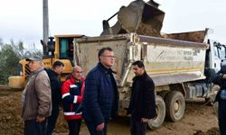 Alaşehir'de taşkın hasarları gideriliyor