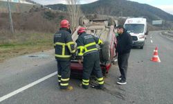 Bilecik'te otomobil takla attı: 4 yaralı