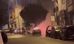 Çanakkale'de yanan araç bomba gibi patladı