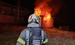 Denizli'de trafo yangını paniğe neden oldu