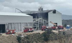 Milas'ta fabrika inşaatındaki yangın kontrol altına alındı