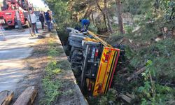 Otomobile çarpıp şarampole devrildi: 1 yaralı