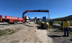 Seydikemer'de forklift devrildi: 1 yaralı