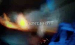 Yolcu minibüsü ile otomobil kafa kafaya çarpıştı: O anlar kamerada