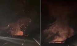 Bir şehidimizin olduğu F-16'nın düşme anı!