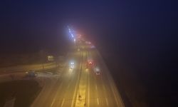 Bursa’da sis: Mudanya yolunda görüş mesafesi düştü